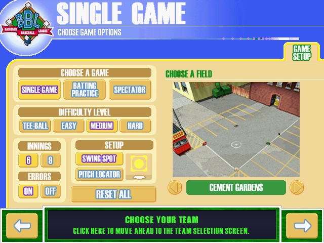 BACKYARD BASEBALL 2001