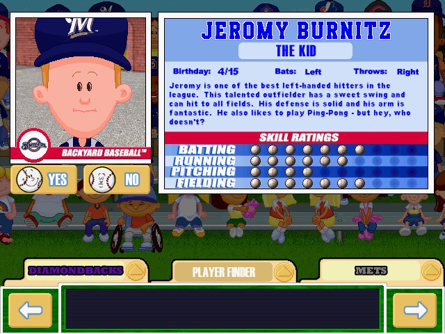 BACKYARD BASEBALL 2001