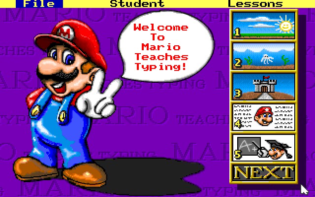 MARIO TEACHES TYPING