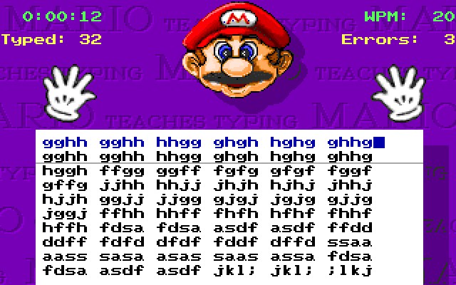 MARIO TEACHES TYPING