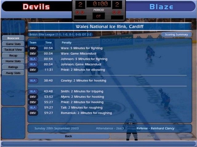 NHL EASTSIDE HOCKEY MANAGER