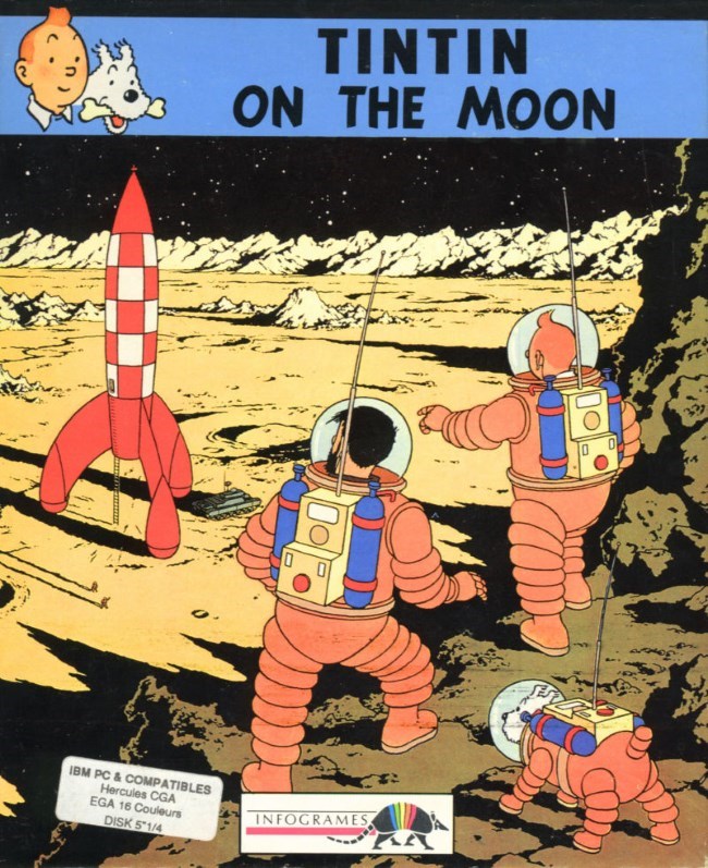 tintin on the moon